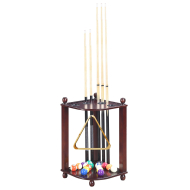 Regent Corner Floor Cue Rack - Mahogany Finish